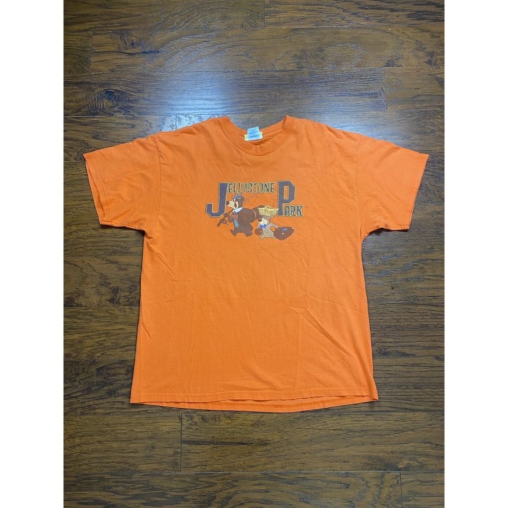 Hanna-Barbera Jellystone Park Yogi Bear Graphic T-Shirt Orange Mens XL